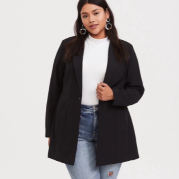 torrid Jackets & Blazers - Torrid 2 black one button blazer size 18 / 20 NWT